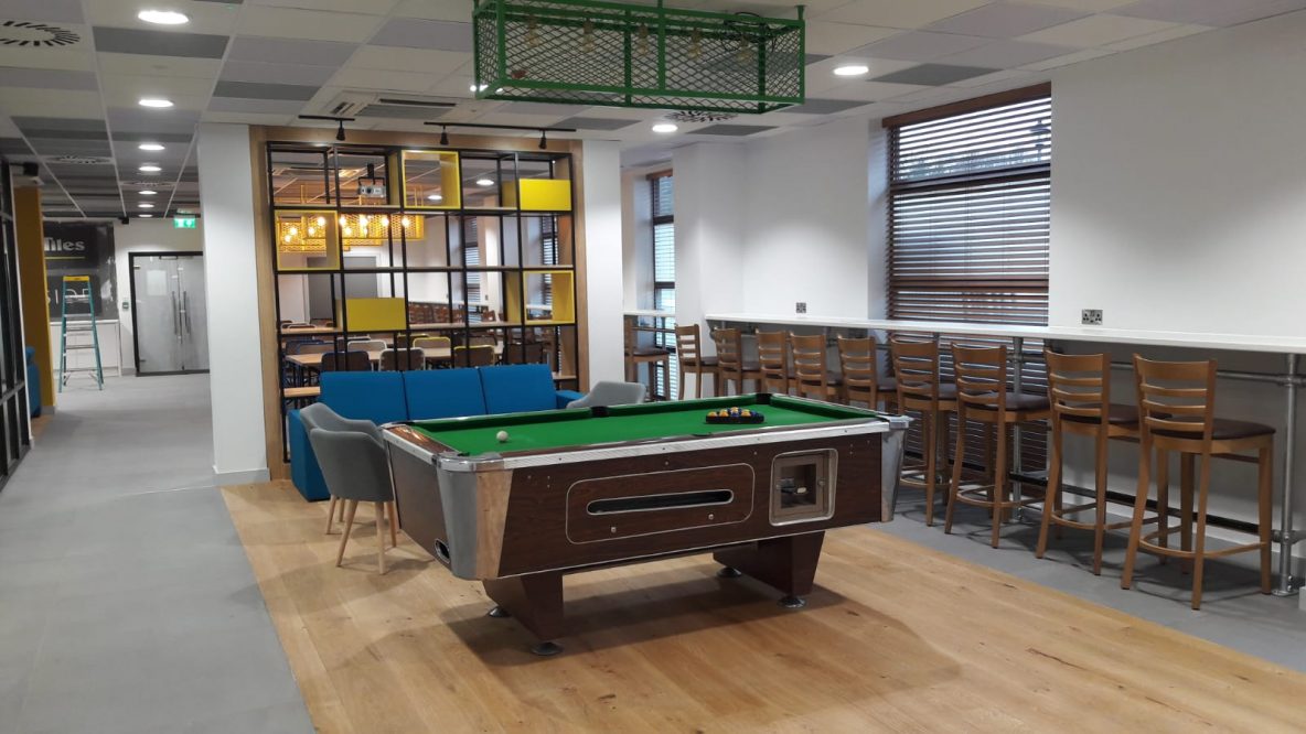 Pool table in new renovated office